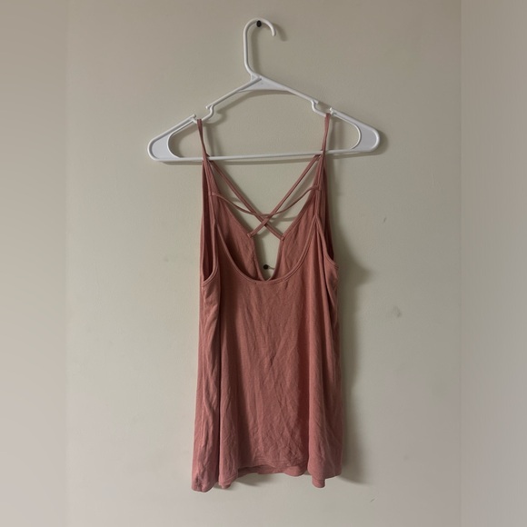 Express Strappy Tank Top | Size Large | Mauve Pink - Picture 2 of 5